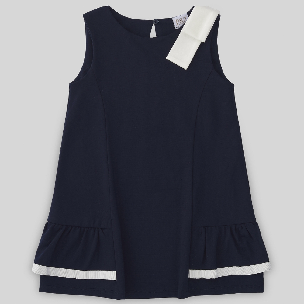Girls Paz Rodriguez navy blue dress. Size 5.